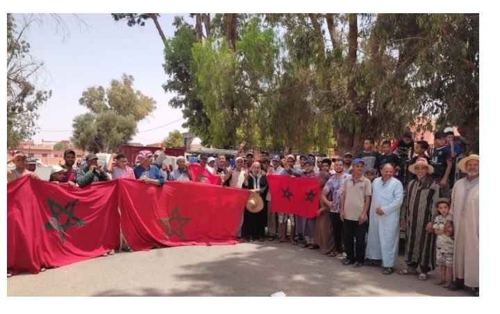 العطش يخرج دوار الكبير بجماعة اجنان ابيه إقليم اليوسفية للإحتجاج